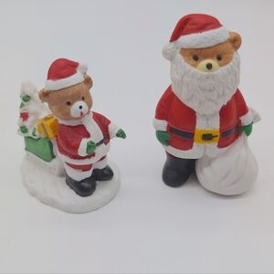 Vintage Honco Santa Bear Figurines Set